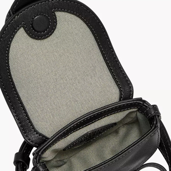 Fossil Elegant Black‎ Leather Women's MINI Bag. - Picture 14 of 15